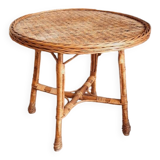 Vintage rattan table