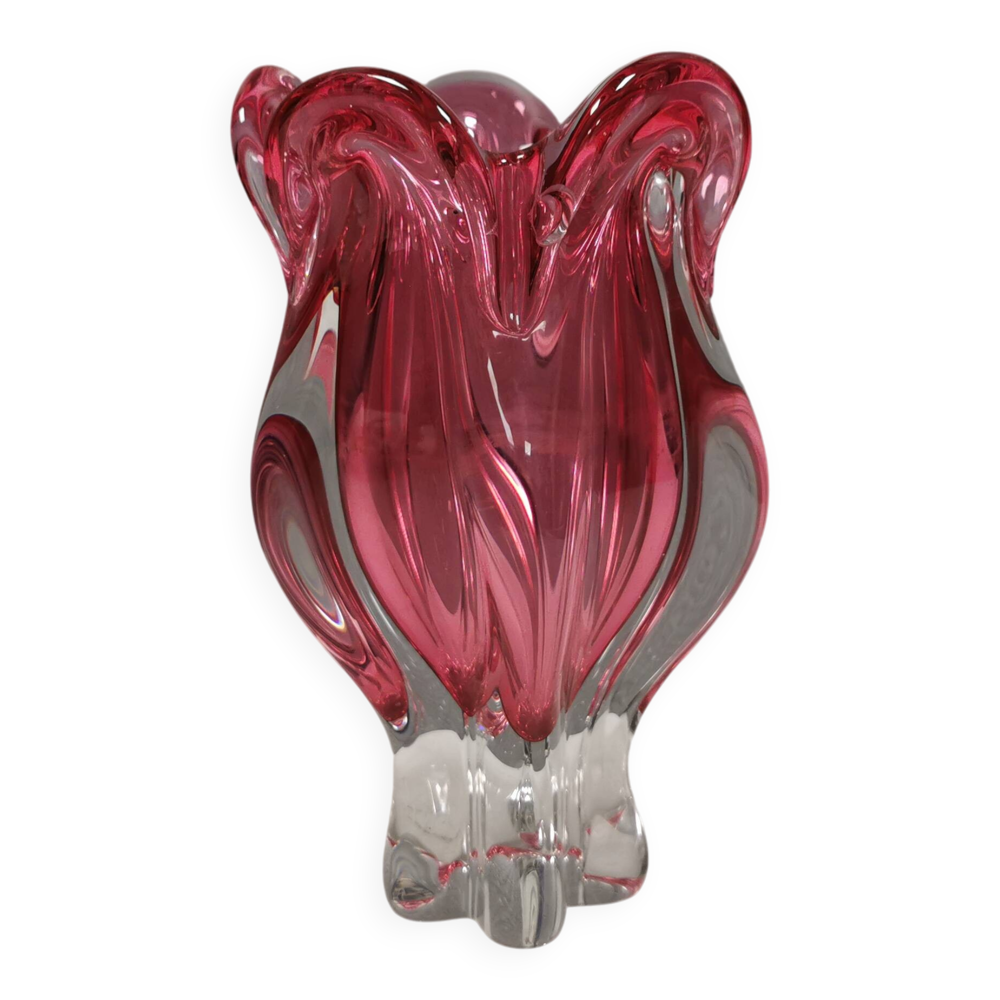 Bohemian glass vase, by Josef Hospodka for Chrisbka Glaswerke 1960s