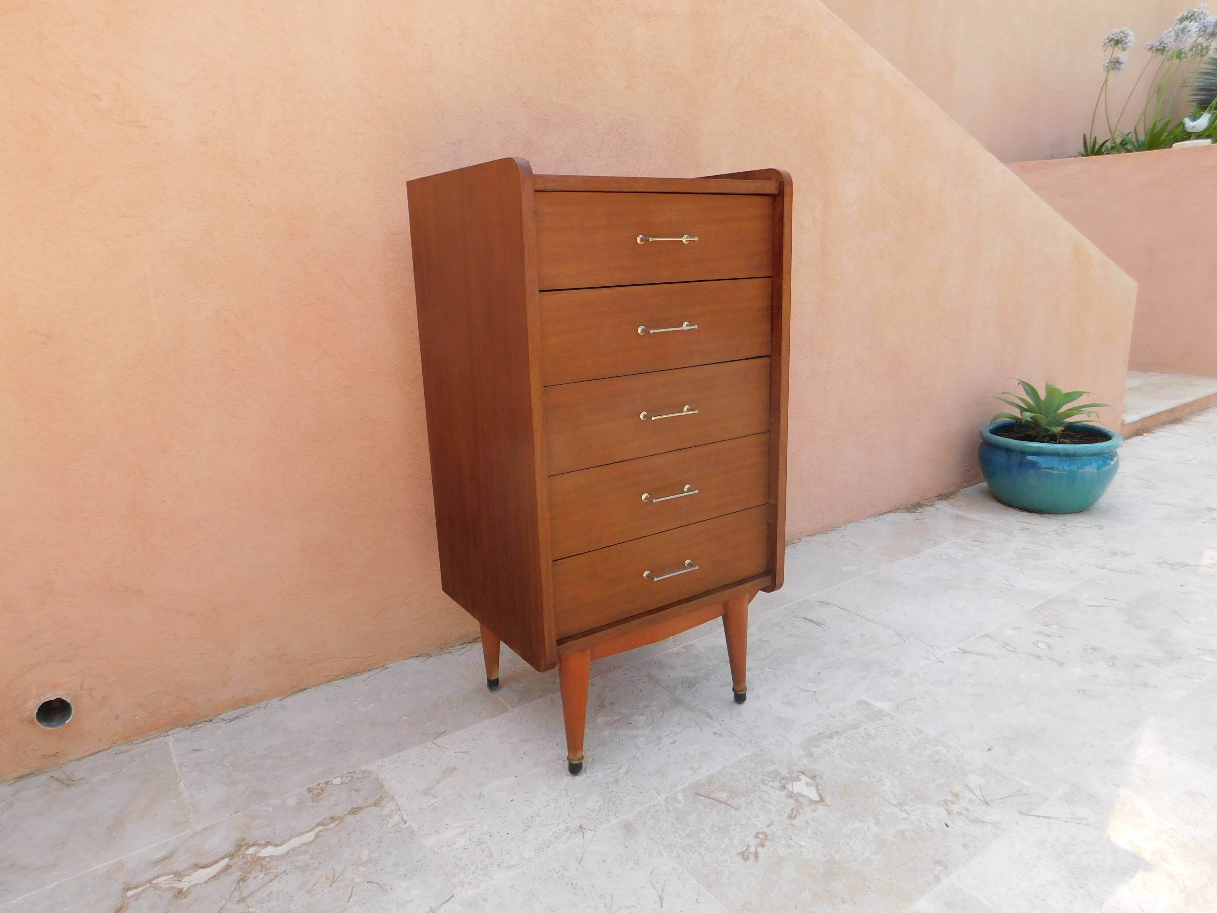 Vintage teak  chest of drawers