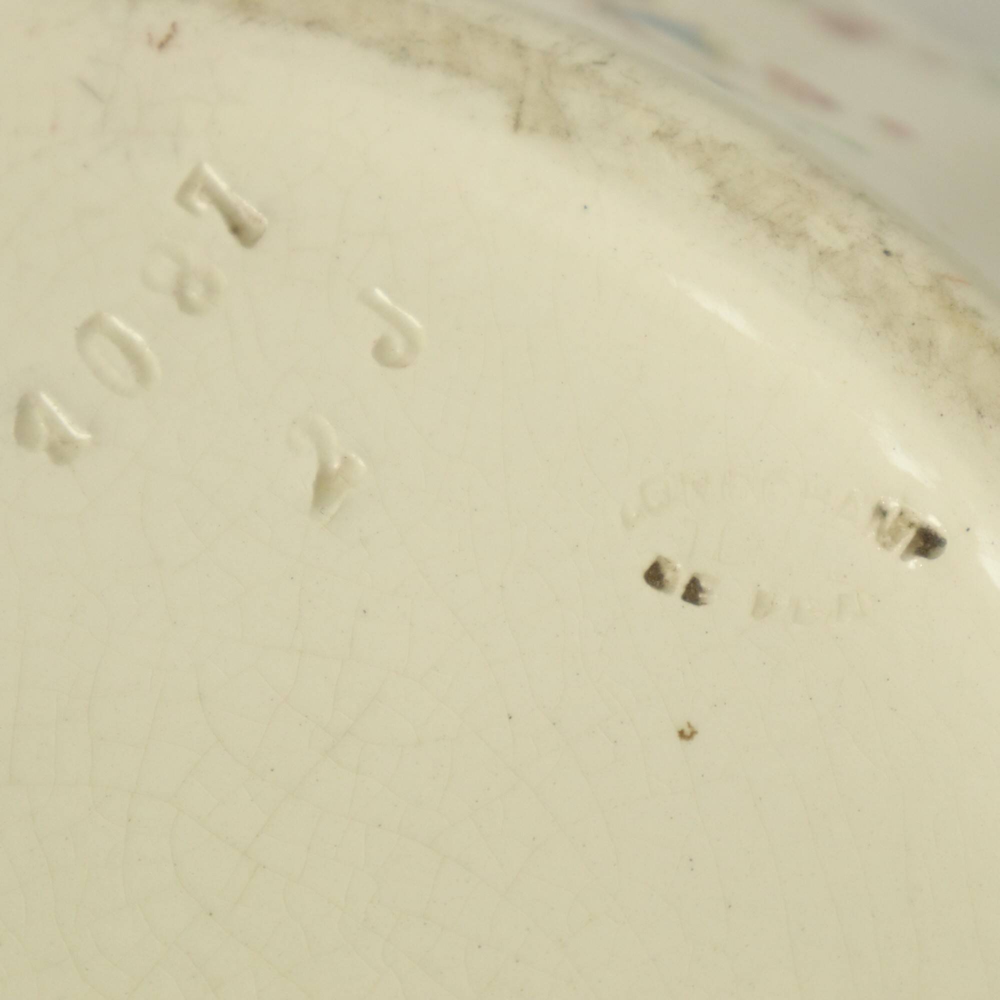 Large Polychrome Flower Pot Cache Pot Longchamp France 36cm