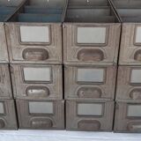 Industrial metal drawer lockers from the 60s