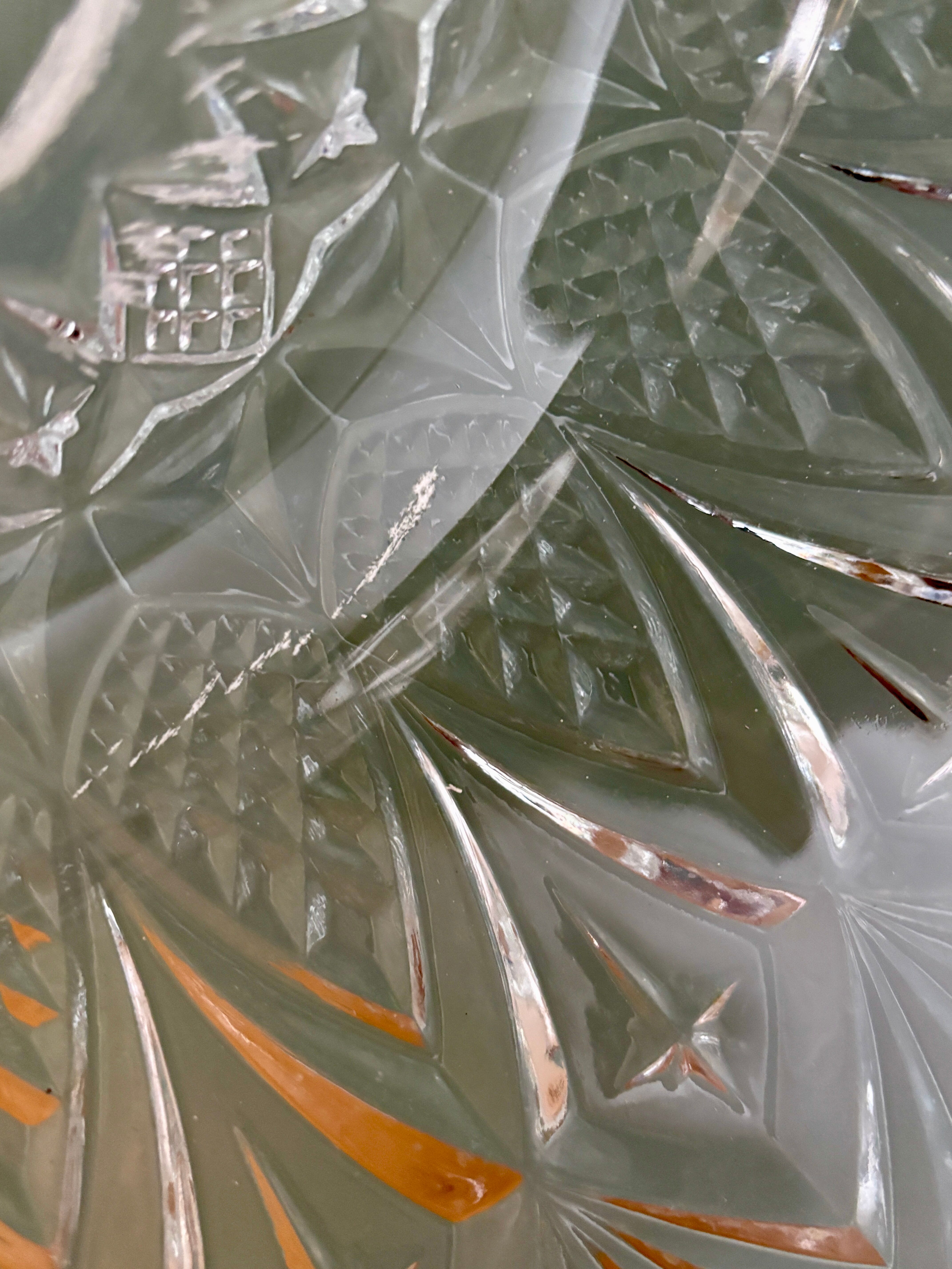 Vintage glass pendant light - tableware collection -