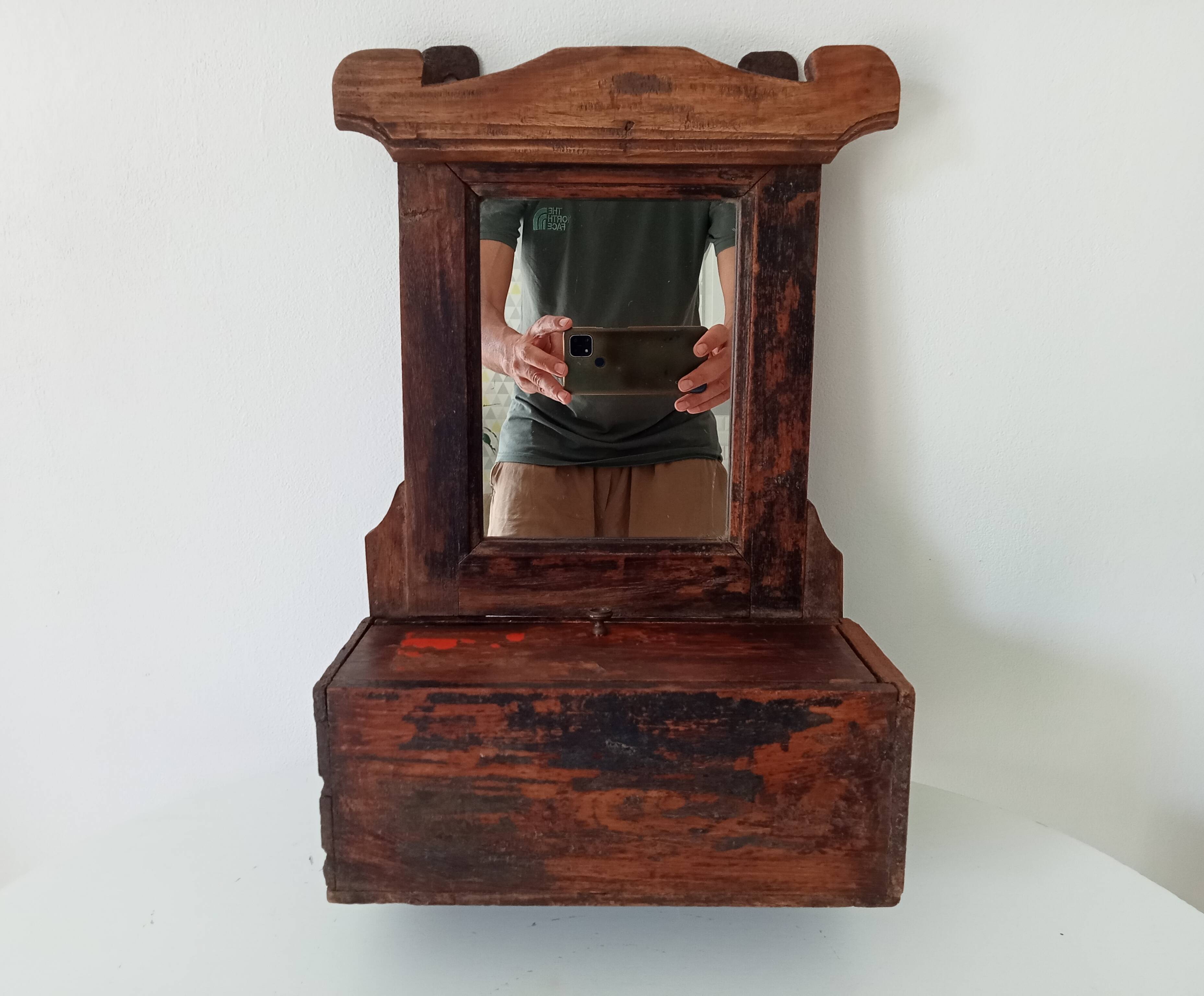 Antique Hindu barber's mirror