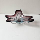 Murano glass Sommerso empty pocket purple blue transparent 24cm