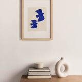 Painting "birds" after Matisse in majorelle blue.