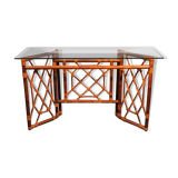Vintage rattan desk