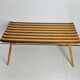 Table low Italian 1950, on the walnut and Sycamore