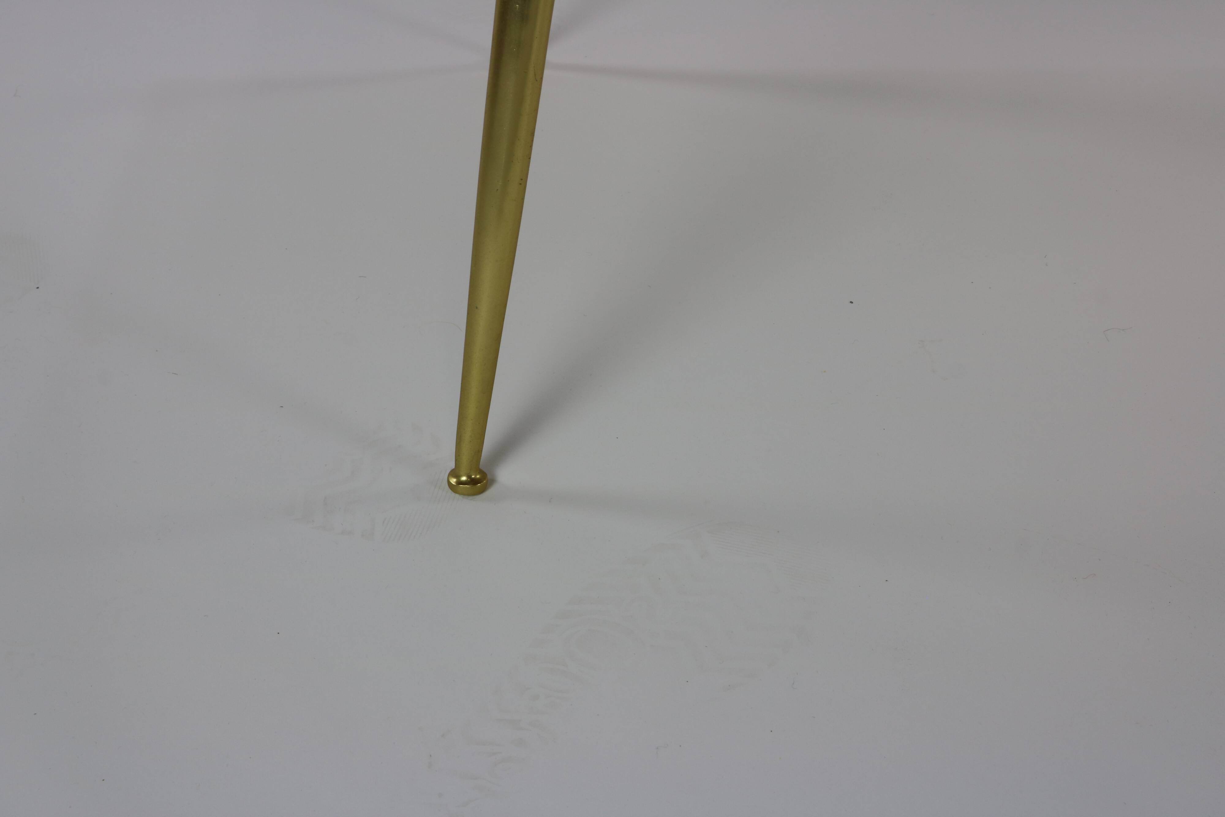 German design mosaic coffee table with brass legs