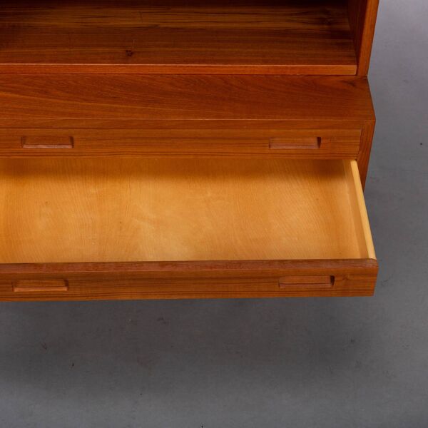 Enfilade et bibliothèque Deens Design modèle n° 26 en teck par Hundevad & Co, 1960s