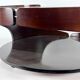 Mid-century modern wood round coffee table, italy 70s