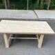 Table de ferme extensible à volets rénovée en bois massif 140-200cm