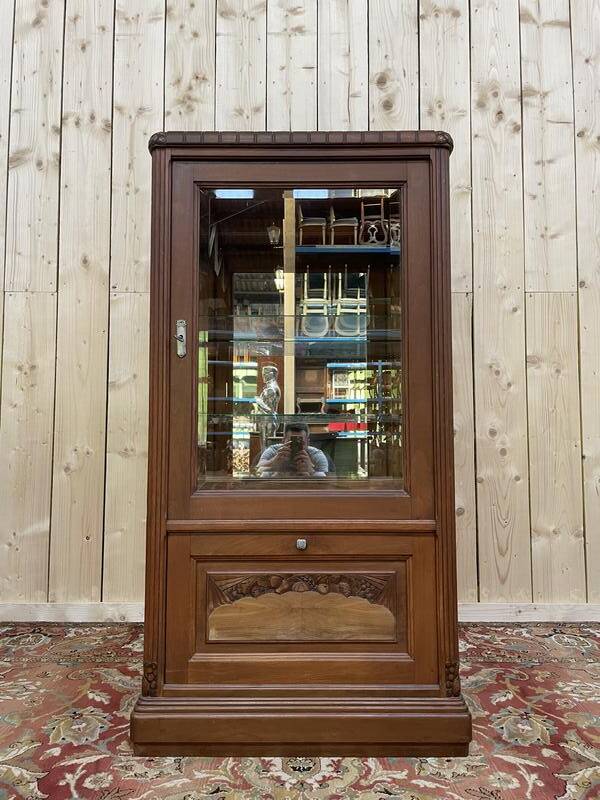 Vitrine époque Art Déco en noyer