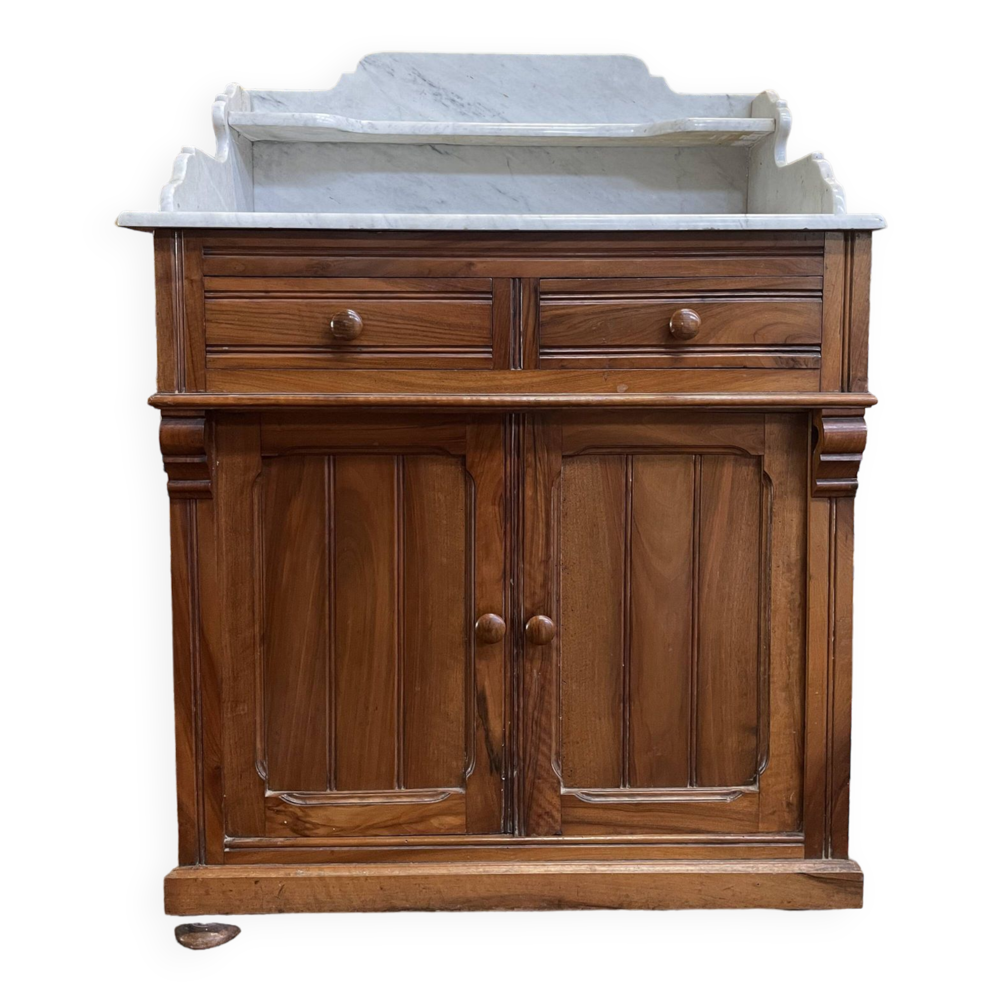 Bathroom furniture - Walnut and marble dressing table