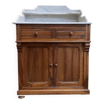 Bathroom furniture - Walnut and marble dressing table