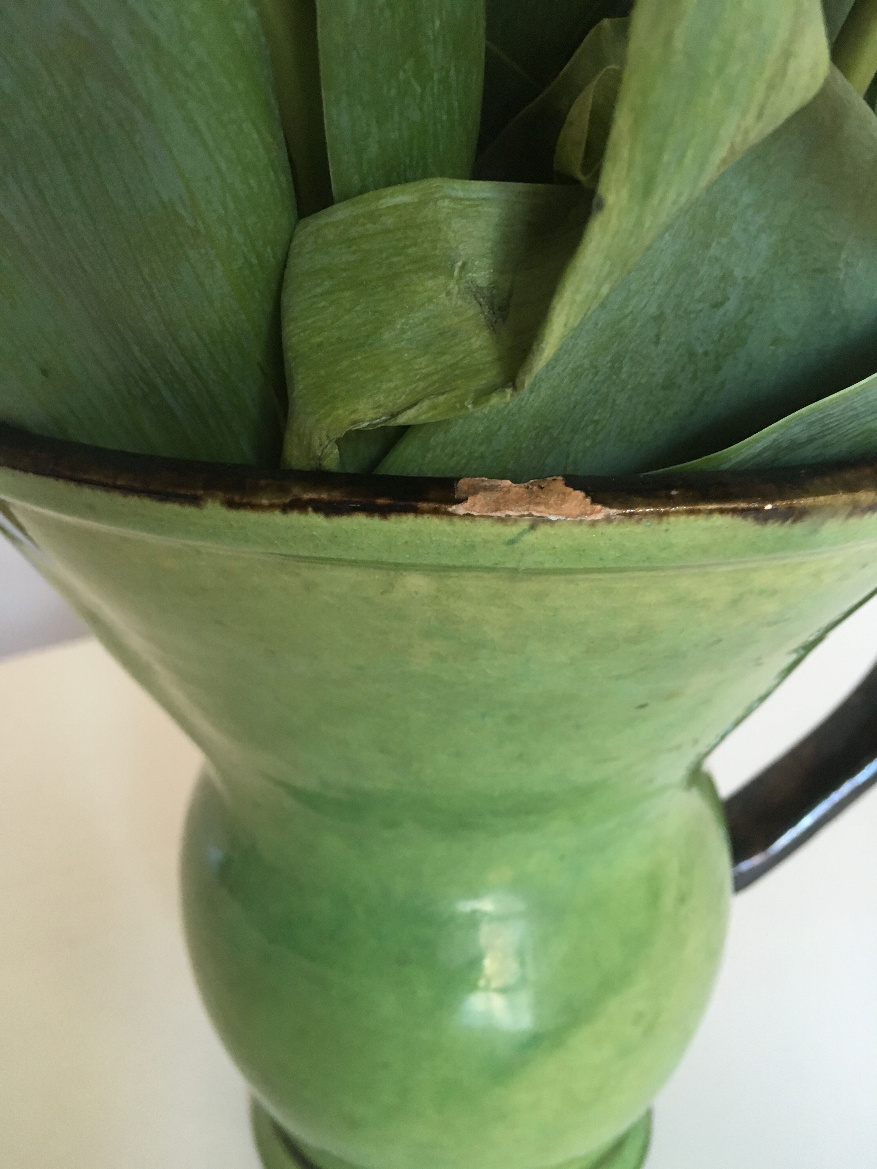 Dieulefit Vallauris 50s glazed earthenware vase
