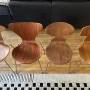 Set of 4 chairs by Fritz Hansen - Arne Jacobsen - vintage Scandinavian