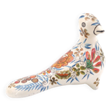 Multicolored ceramic folk bird from Mexico, 1970s