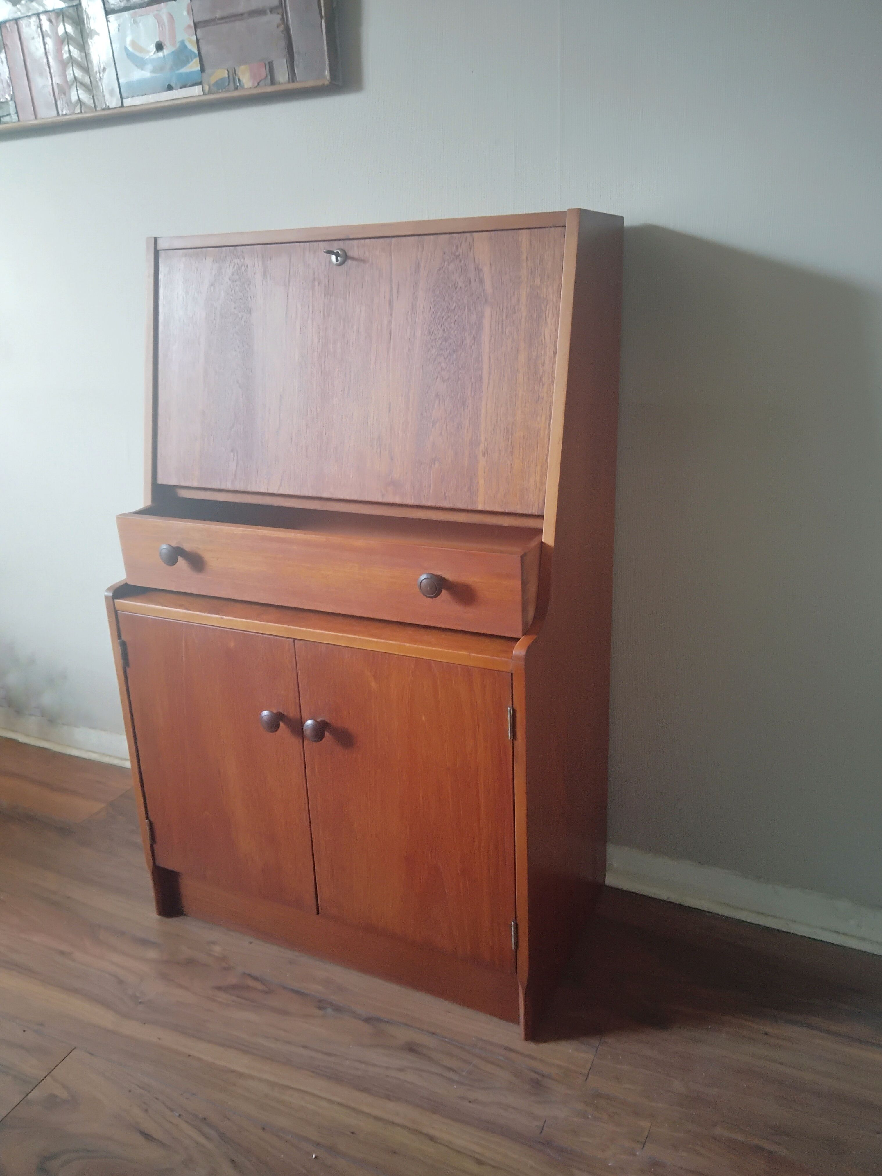 Mid century Teak bureau by Remploy