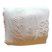 Antique linen cloth monogrammed CP