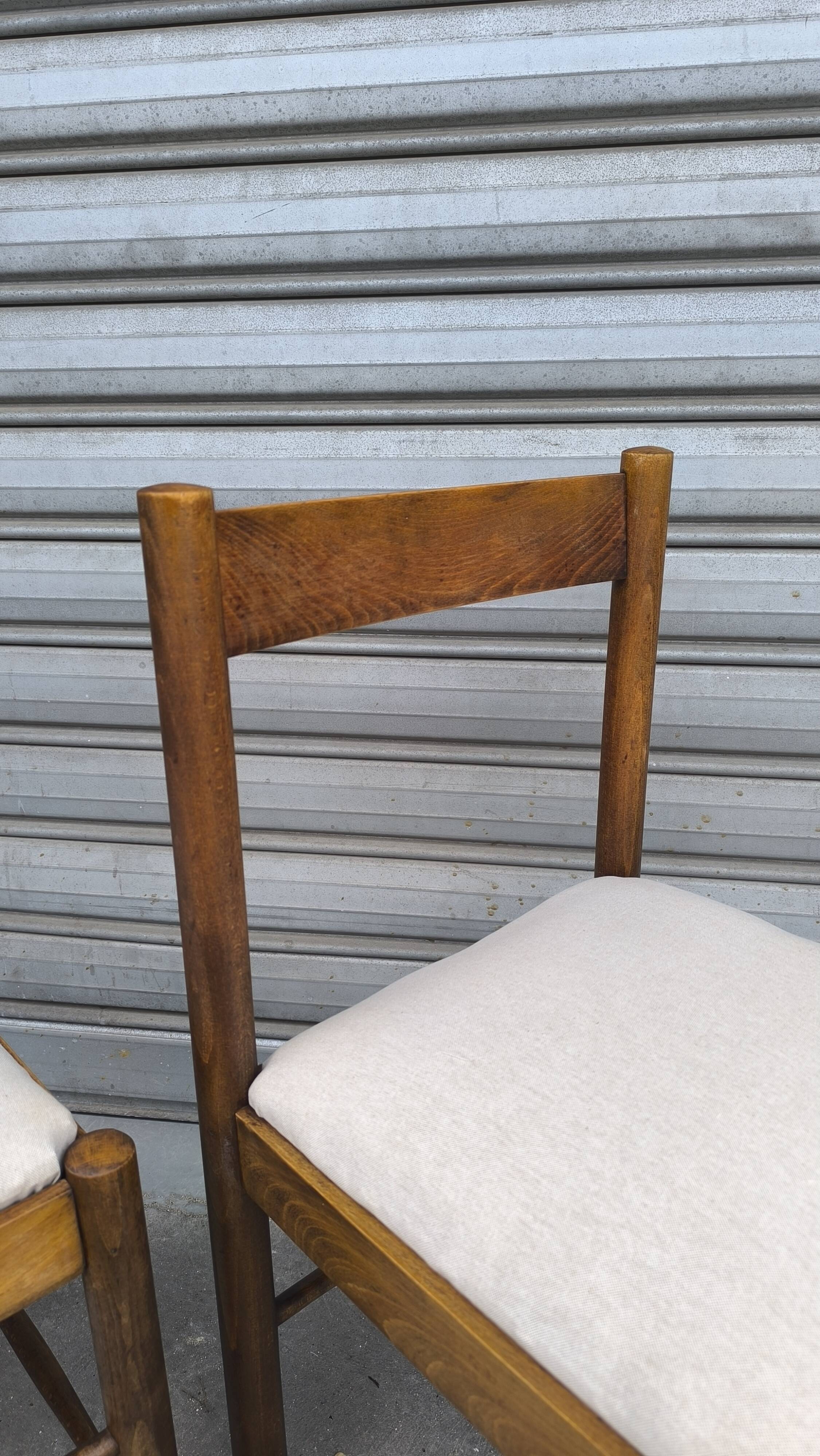 Set of four brutalist chairs 1950