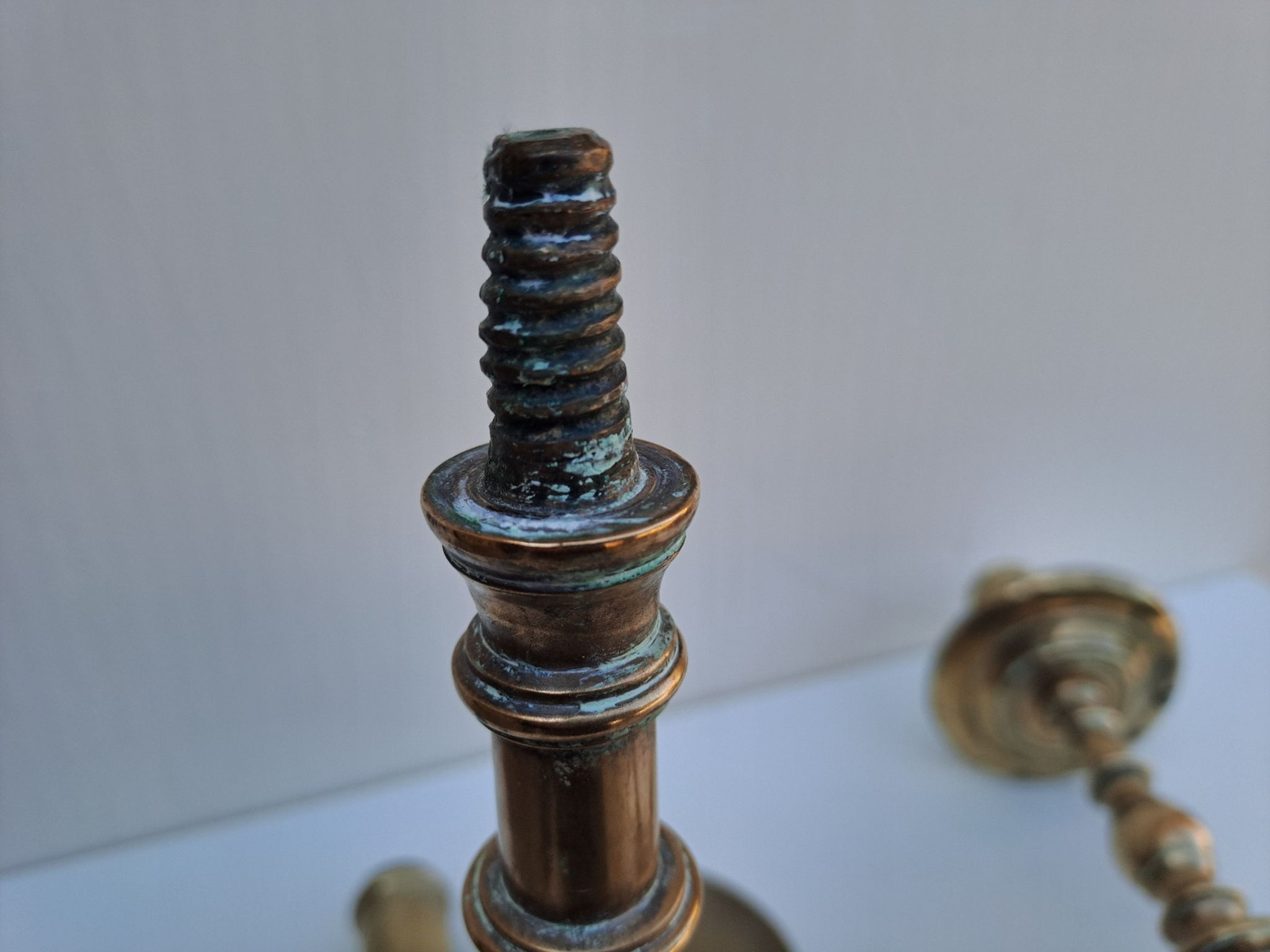 Pair of bronze torches 17th