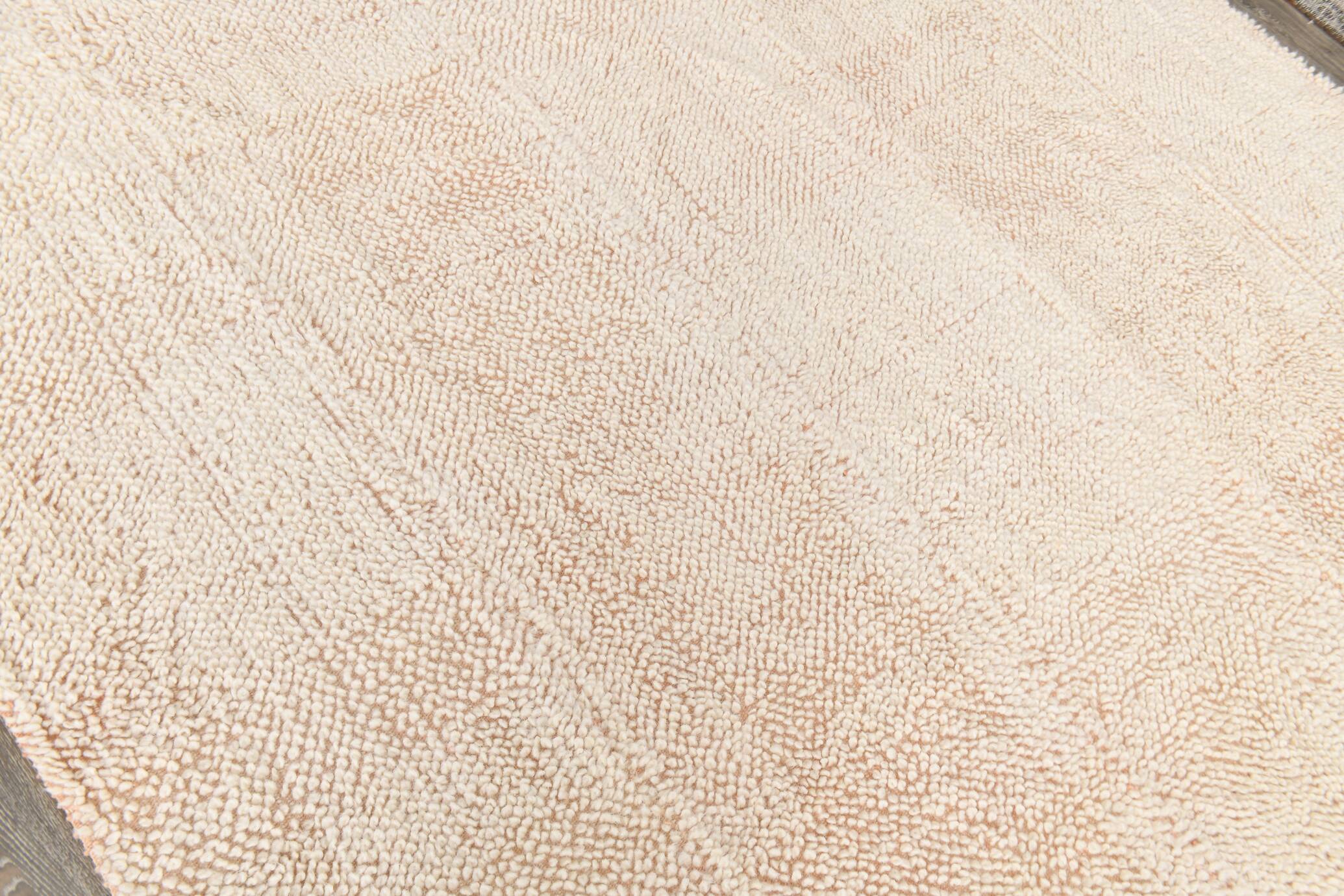 8x10 Peach Orange Handmade Wool Vintage Rug, 250x304Cm SK 34929