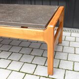 Slate slab coffee table