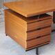 Mahogany veneer desk by Pierre Guariche for Minvielle, 1950s