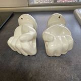 Old handmade candle holders
