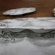 9 Oyster plates with black floral decoration KetG Luneville year 1940