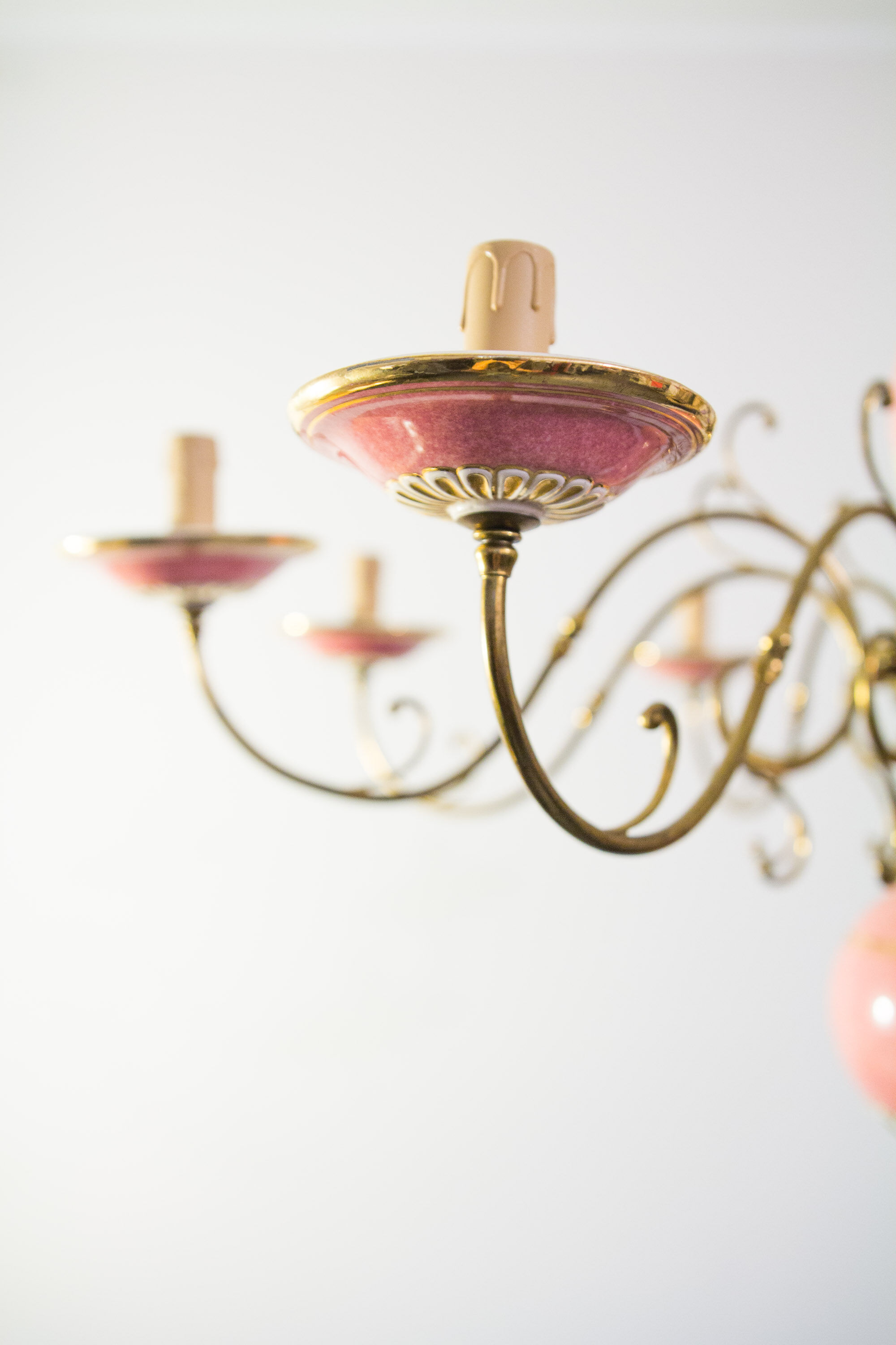 Flemish Ceramic Floral Chandelier