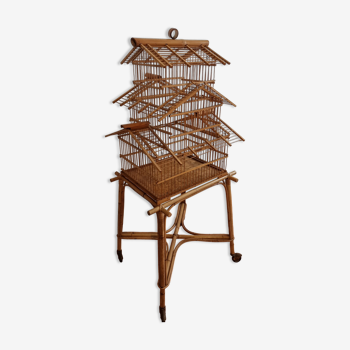 Bird cage with its 1960s furniture