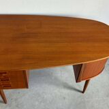 Vintage desk tambour teak