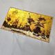 2 x nesting side tables / neo classic / painted gold leaf top / The battle of Texel