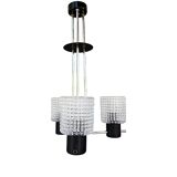 Elektroinstala Jílové pendant lamp, Czechoslovakia, 1970s, embossed glass