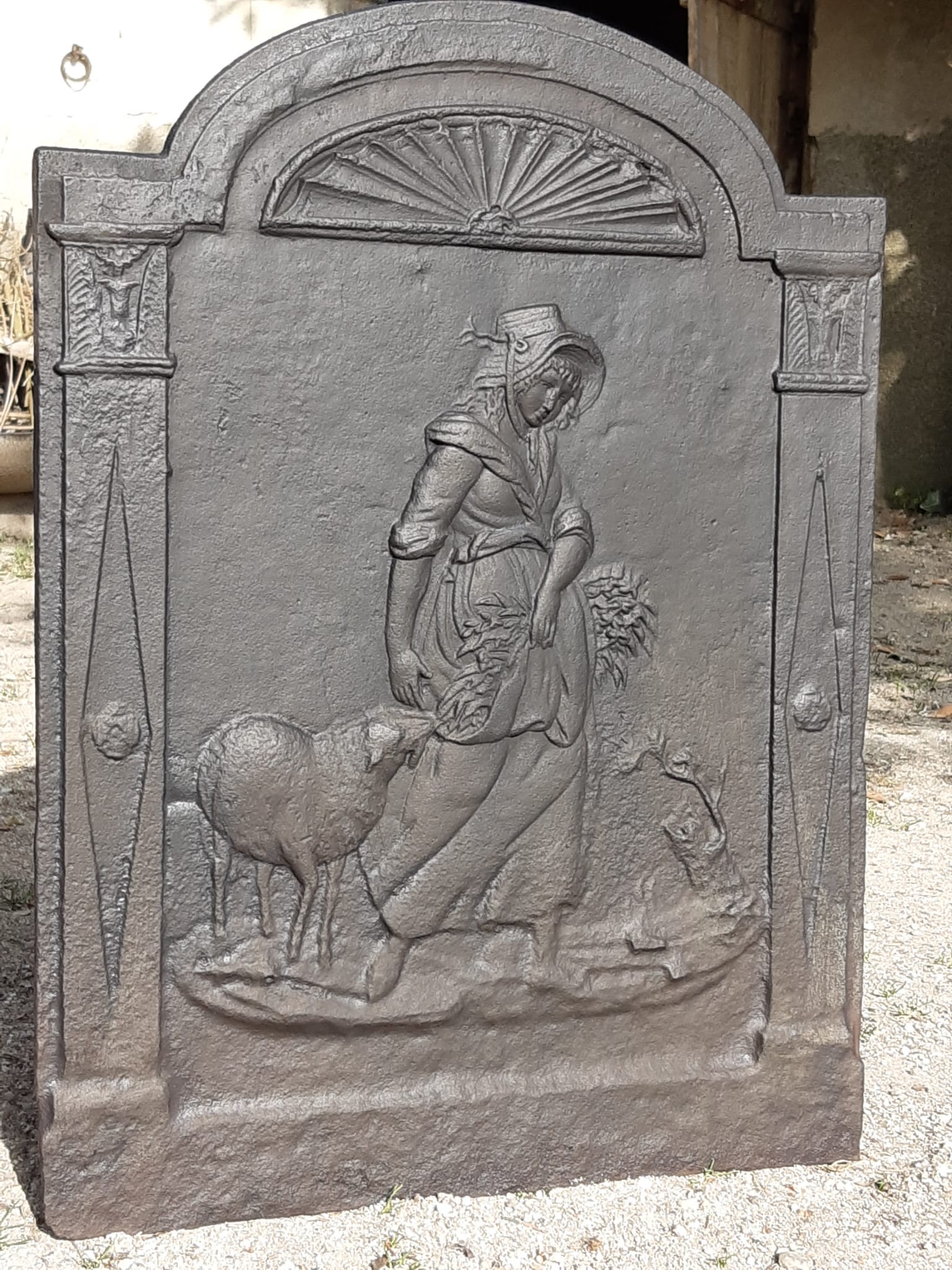 Nineteenth century fireplace plate