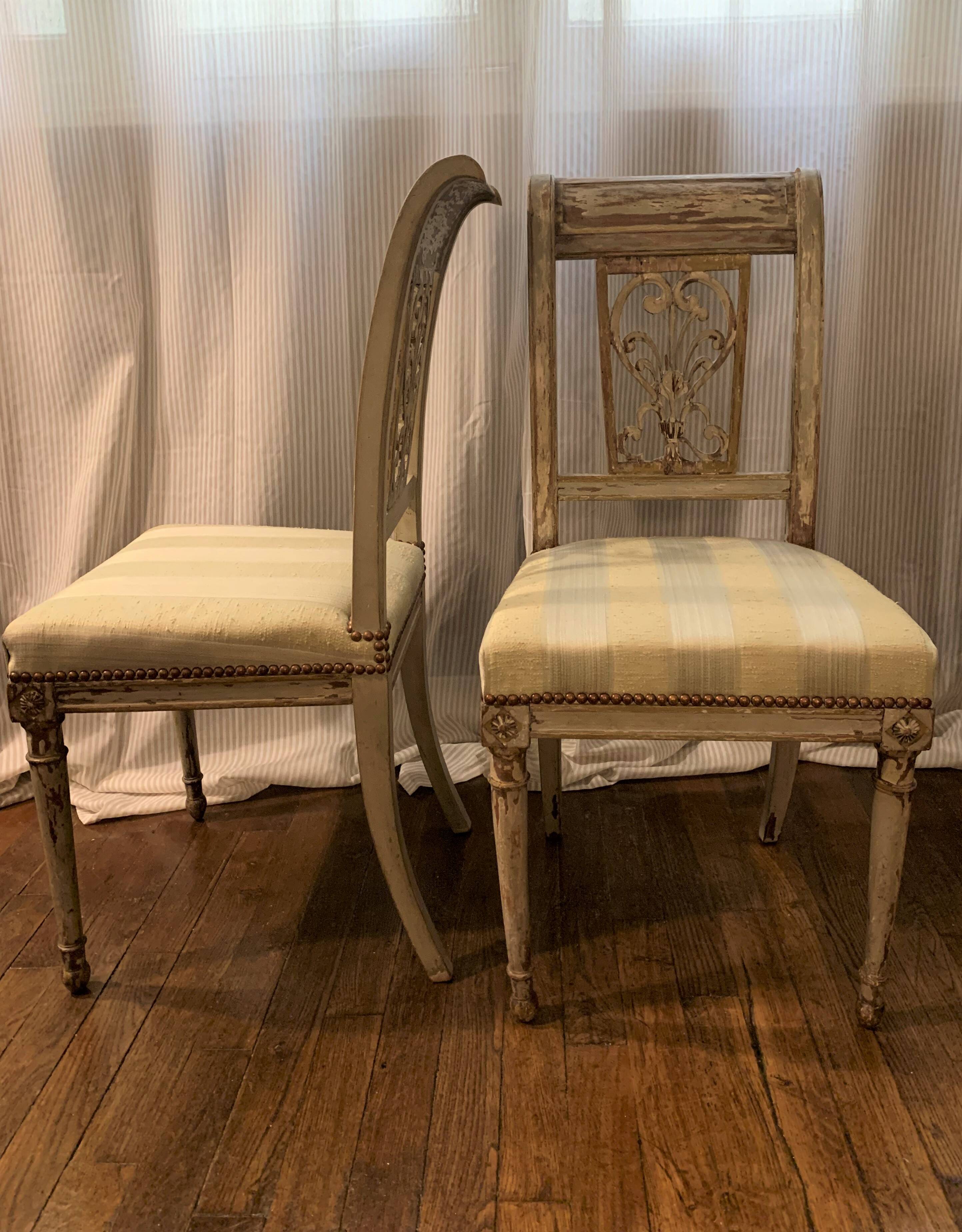 Pair of Directoire chairs
