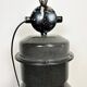 Dark grey enamel industrial factory lamp from elektrosvit, 1960s