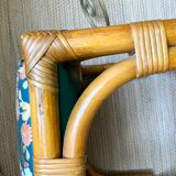Tabouret en rotin vintage