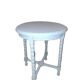 1950s repainted 4 legged solid wood round coffee table