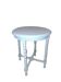 1950s repainted 4 legged solid wood round coffee table