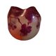 petit vase boule verre multicouche dégagé a l'acide de cassis et rechaussé de peinture signé Theodor