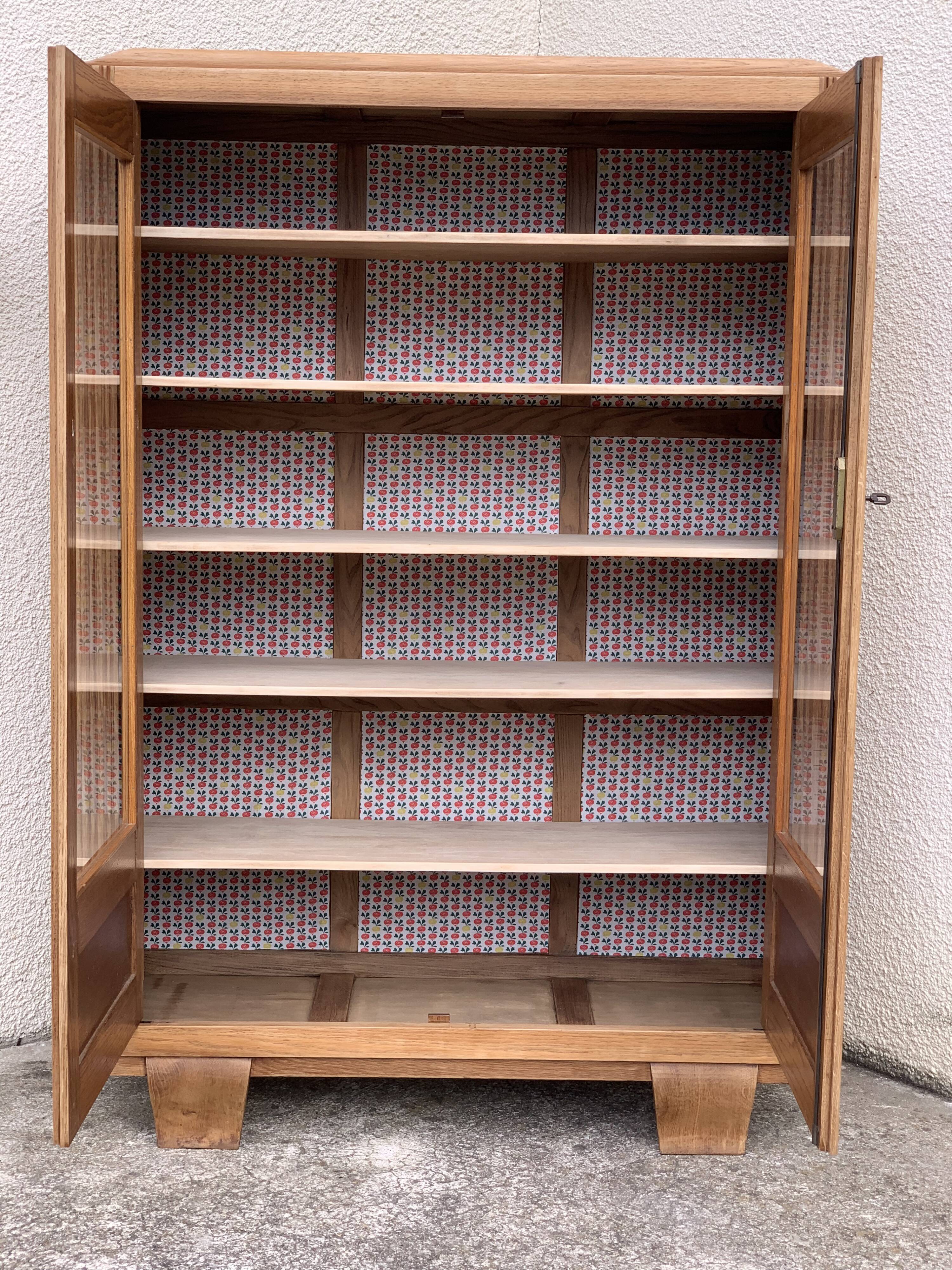 Parisian glazed wardrobe 1930 raw wood