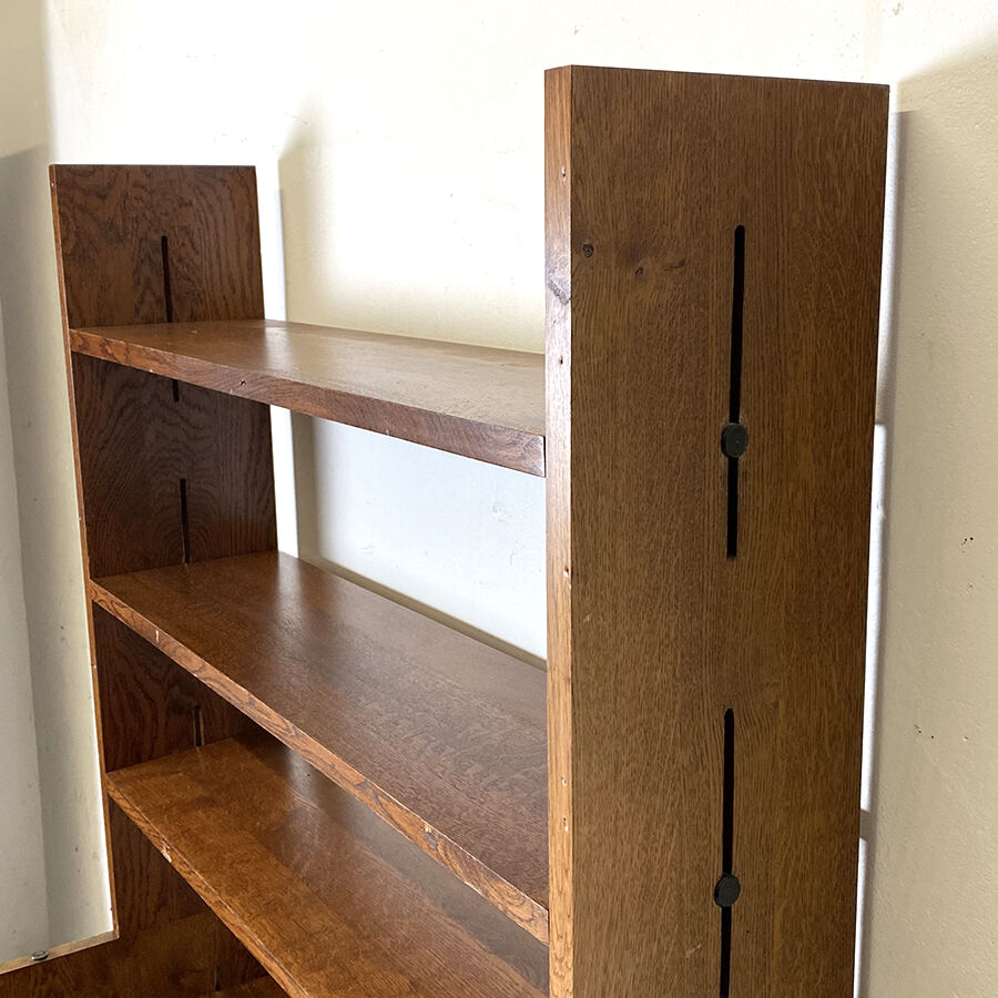 Etagère modulable chêne massif vintage 80's