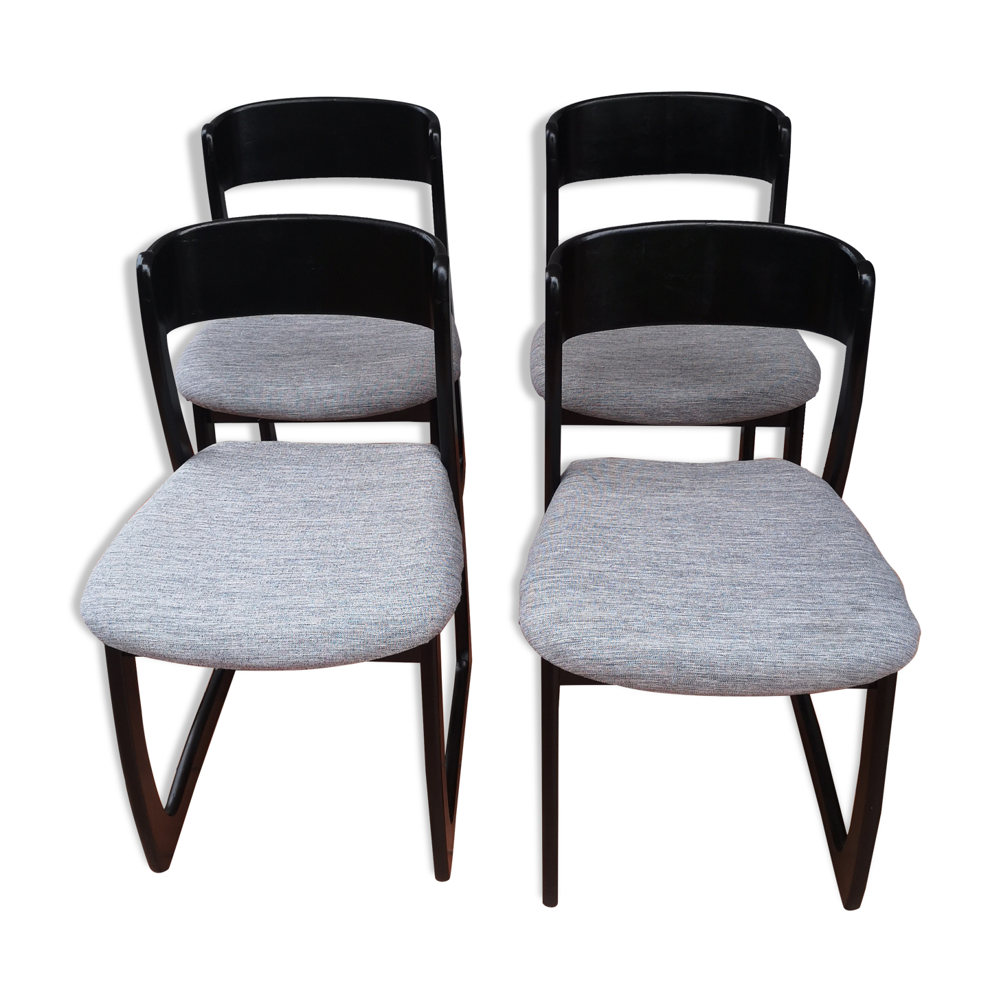 Set of 4 chairs sled 1970