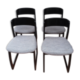 Set of 4 chairs sled 1970