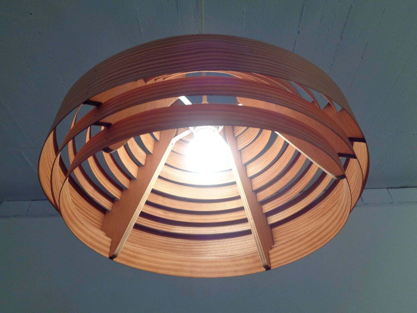 Wooden Lamella Ceiling Lamp by Hans-Agne Jakobsson for Hans-Agne Jakobsson AB Markaryd, 1960s