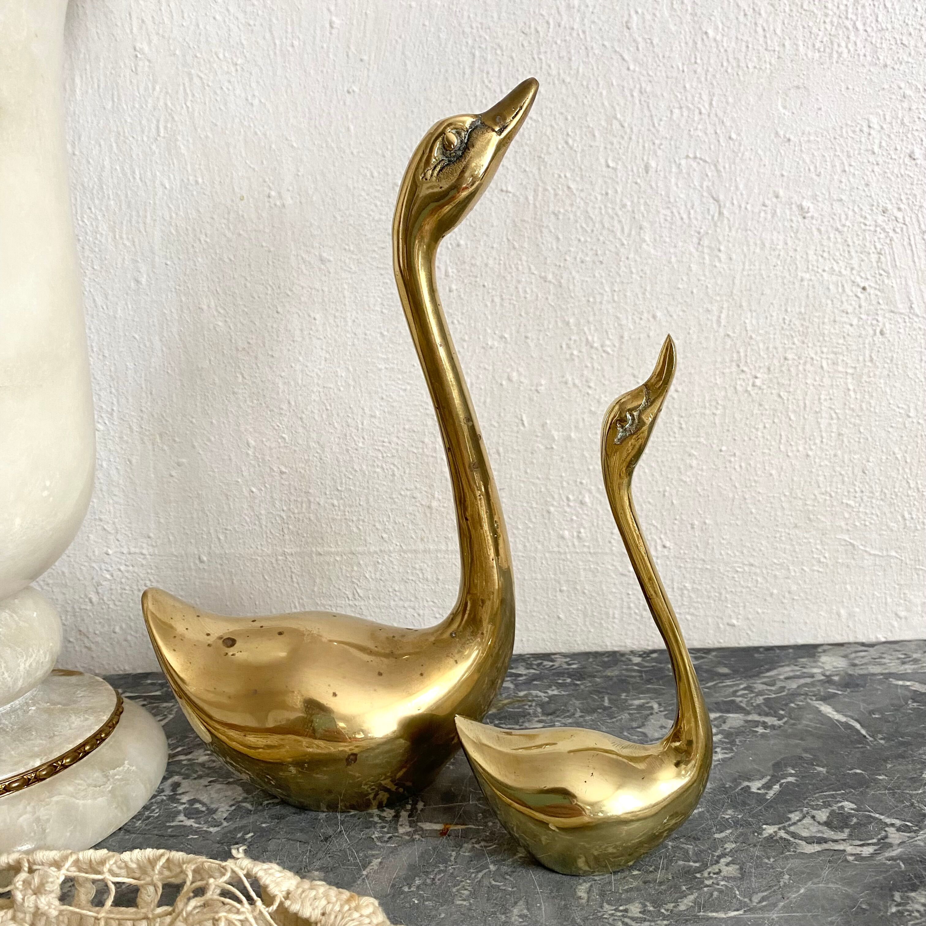 Golden brass birds