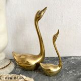 Golden brass birds