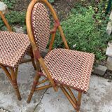Paire d’anciennes chaises de bistrot terrasse